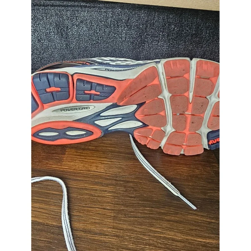Saucony Y2K Style Tech Runn, White, Navy & Orange Women’s Athletic Running Shoes